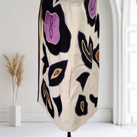 Victor Camarena Wearable Art Jacket Size S Abstract Appliques Boho Mexico - Picture 4 of 16